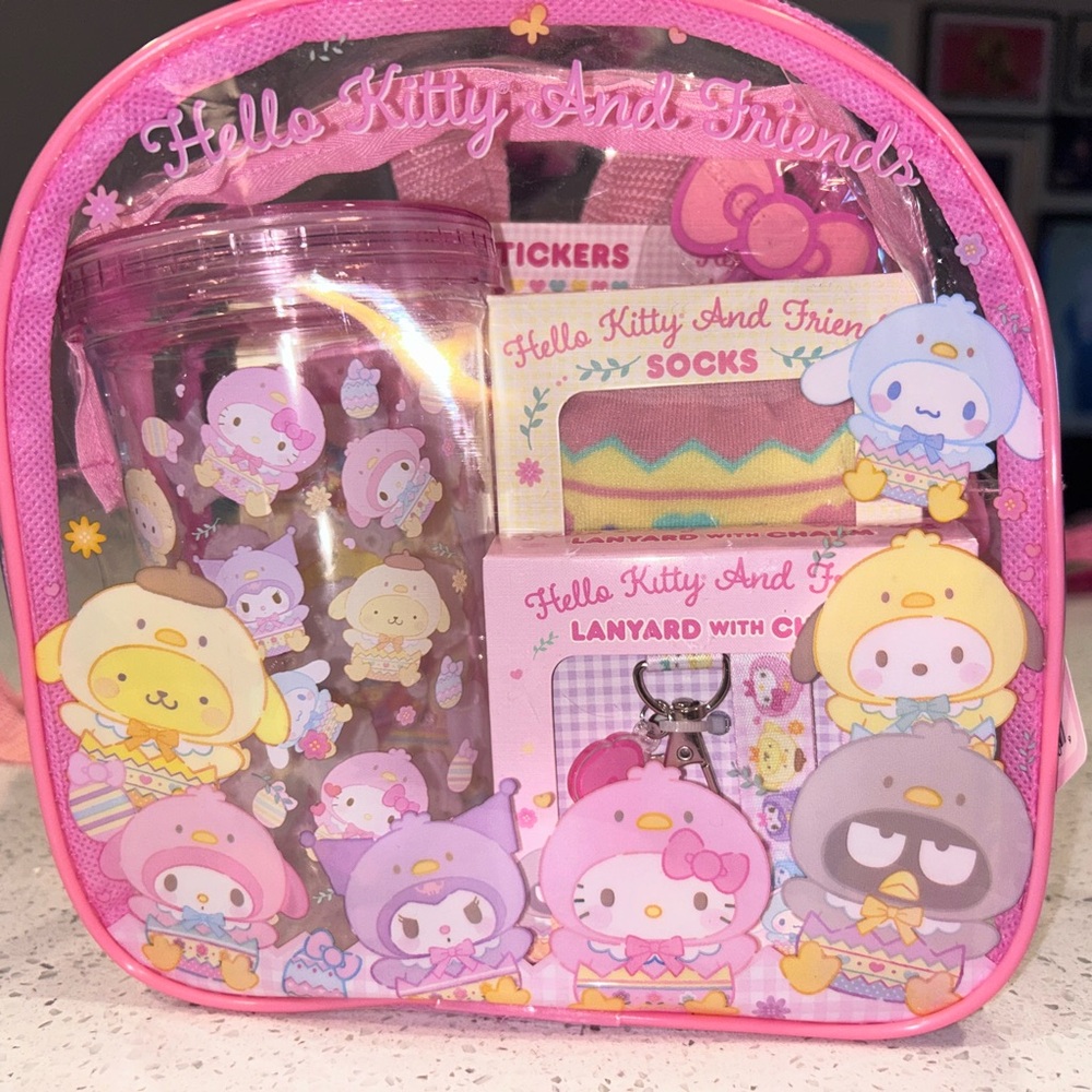 Hello Kitty Pink Clear Bag Set